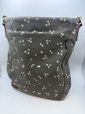 Maika Olive/Grey Canvas Crossbody with Cream Dot Print